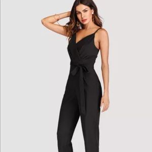 Black wrap jumpsuit